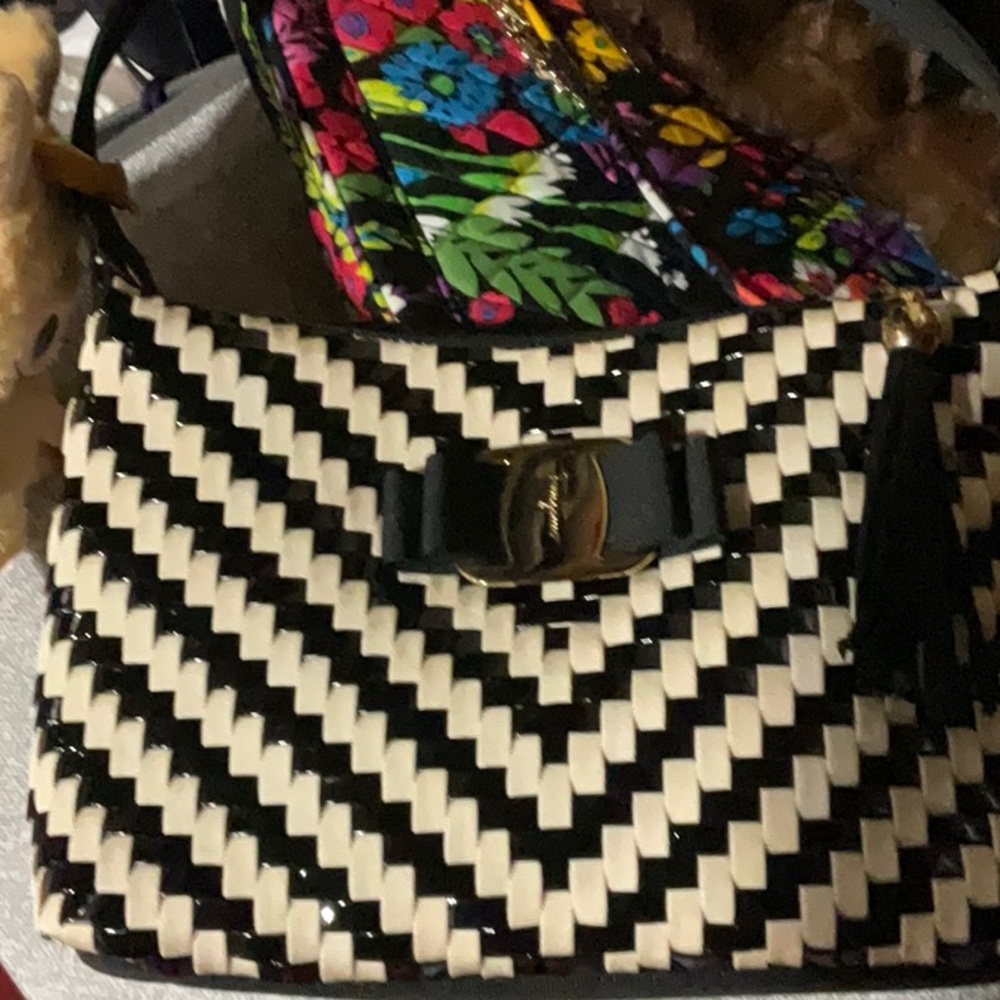 Black and White Chevron Women's Bag